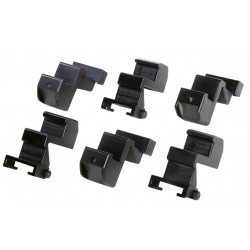 Set of 6 clamp protections for aluminium rims