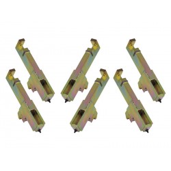 Set of 6 clamp protections for aluminium rims