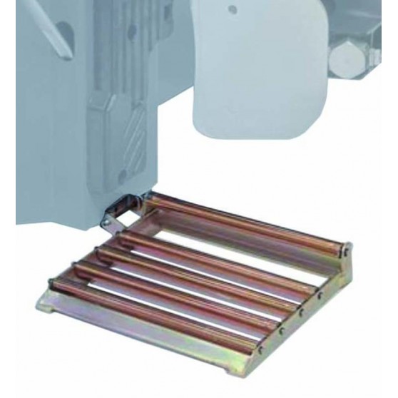 Fixed roller plate to ease bead breaking of heavy wheels Fixed roller plate to ease bead breaking of heavy wheels