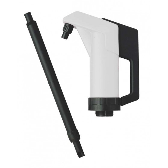 Pump with handle for oil and aggressive products Pump with handle for oil and aggressive products